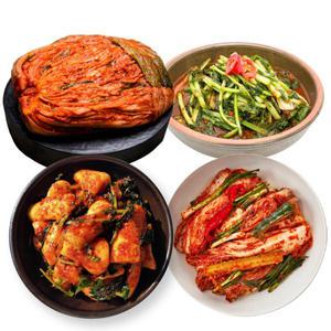 도미솔 왕비포기김치 5.5kg+열무2kg+총각2kg+특선겉절이2kg(4종,11.5kg)