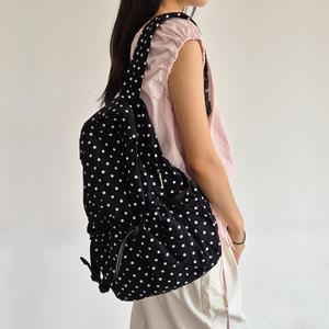 누디코 도트 백팩 스트링 데일리 캐주얼 가방