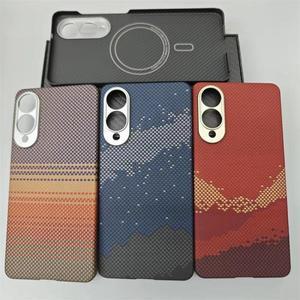 삼성 호환용 갤럭시 S25 엣지용 마그네틱 케이스 엣지, 탄소 섬유 아라미드 초슬림 MagSafe
