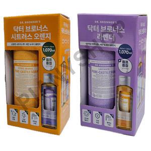 닥터브로너스 캐스틸 페이스 앤 바디솝 950ML+여행용120ML+전용펌프