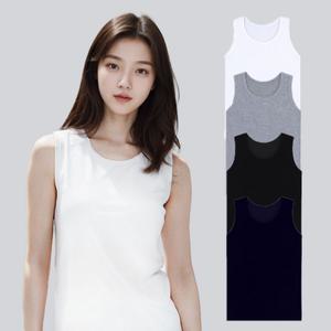 나시 민소매 티셔츠 면 라운드넥 기능성 슬리브리스
