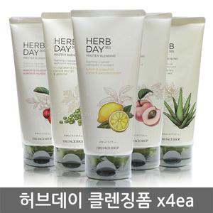 더페이스샵 허브데이 365 클렌징폼 170mlx4ea 폼클렌징 세안제 비누