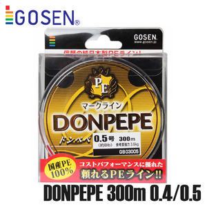 [에프원낚시]고센 돈페페 4합사 PE 300M 0.8호 JAPAN PE라인 지깅문어외줄