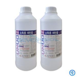 다나제약 에탄올 1L 소독제 2개 알콜83% 공간소독 보건소 학교 소독제