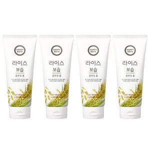 해피바스 라이스 보습 클렌징폼 200g 4개
