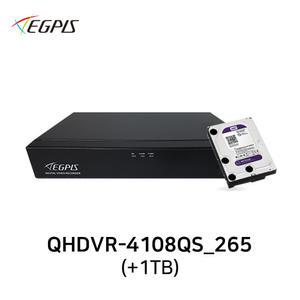 이지피스 QHDVR-4108QS_265(1TB) AHD 400만화소 8채널 DVR CCTV 녹화기 TVI/CVI/52만화소 겸용