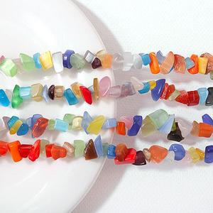 비즈아이 [4002-01]캣츠아이 칩스 대 멀티 ,1줄(약75cm)