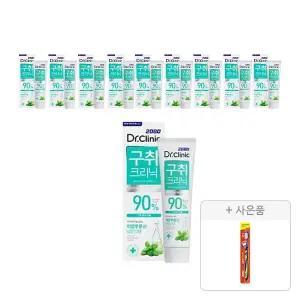 2080 닥터크리닉 구취 치약, 140g, 10개 + 증정(토탈케어 칫솔, 일반모, 1개)