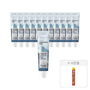 2080 퓨어플러스 크리스탈솔트 치약 150g, 12개 + 증정(토탈케어 칫솔일반모, 1개)