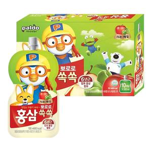 [기타]뽀로로 홍삼쏙쏙 사과매실 100mlx10개입/1각