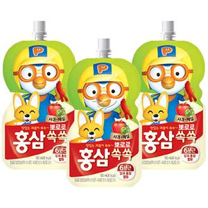 [기타](30개) 뽀로로 홍삼쏙쏙 사과매실 100mlx10개입/ 3각