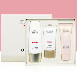 오휘 데이쉴드 퍼펙트 선 레드 2종 세트 (50ml+30ml+클렌징폼) / 선크림
