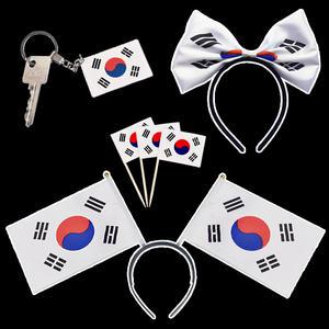 태극기 손국기 미니 휴대용 깃발 리본 머리띠 대한민국 응원용 행사용 열쇠고리 소품 네임텍