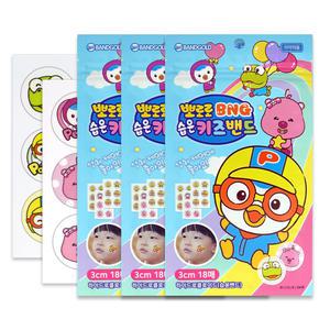 밴드골드 뽀로로 BNG 습윤키즈밴드 18매입 X 3개