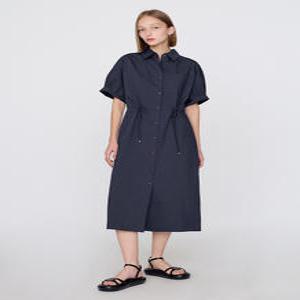 [리스트] 드로우스트링 반팔 셔츠 원피스(TWWOPO6006O)