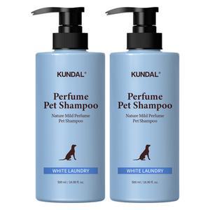 쿤달 네이처 마일드 퍼퓸 애견 샴푸 화이트런더리향 500ml 2개