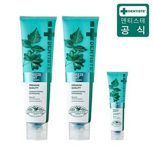 [덴티스테] 뉴브리즈민트 180g 2개 + 여행용 20g 치약 1개 추가증정