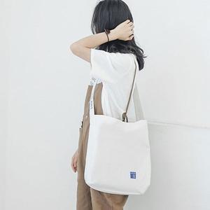 [라일리] Rly 하라주쿠 에코백 캔버스 책 보조 가방 무지백