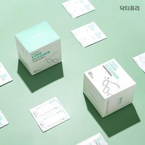 닥터퓨리 렌즈클리너 항균 티슈 100매 레몬향 휴대폰 액정 클리너 안경닦이