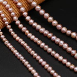 100% 천연 담수 진주 고품질 AA 라운드 비즈 주얼리 제작 불규칙한 DIY 팔찌 목걸이 액세서리