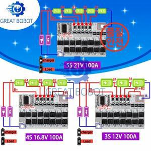 보호 3s/4s/5s Bms 12v 3.7v 100a 리튬 이온 Lmo 삼원 배터리 보호 회로 기판 폴리머 밸런스 충전