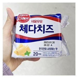 [기타]서울우유 체다치즈 20매입 400g x 1개 d31536