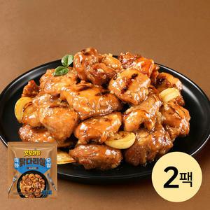 [소비기한 25.08.20][꼬꼬대장] 직화 순살 닭다리살 허니갈릭맛 300g 2팩