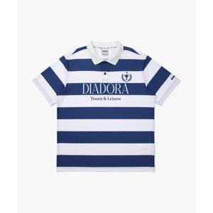 [정품] 디아도라 Diadora 스트라이프 카라 반팔 티셔츠 BLUE617982