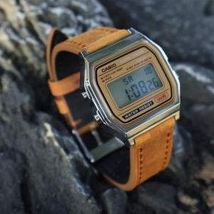 카시오 a168we AE-1200/1300 F91w A159 F105 a169 SGW-300 빈티지 시계 스웨이드 가죽 스트랩 밴드 18mm