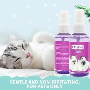 에센스 60ml 진정 스프레이 고양이 안티 스트레스 페로몬 감정적 진정 스프레이 고양이를위한 건강 청소 용