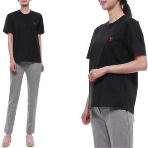 [아미](마산점) 25SS 여성 하트 로고 반팔티셔츠 (BFUTS035 724 001 W 25S)