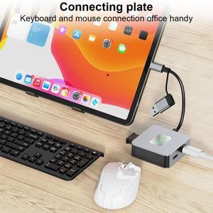 테슬라usb허브 USB 3.2 허브 10Gbps 미니 4 포트  + C 타입 어댑터 in 1