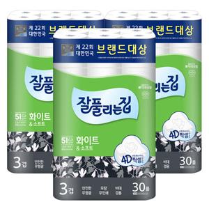 잘풀리는집 화이트앤소프트 28MX30롤x3팩