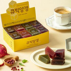 [화과방] 고급 큐빅양갱 40gx24개입 (+쇼핑백) / 선물세트 어르신간식 양갱선물 전통간식 요양원 골프장