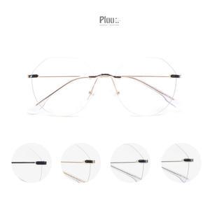 피엘뉴 PS31315 (54) 무테 원형 블루라이트 차단, Pluu 안경