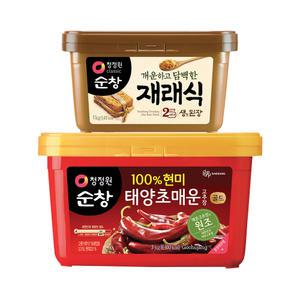 청정원 태양초매운고추장 3kg, 1개 + 재래식생된장 1kg, 1개
