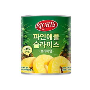 리치스 파인애플 슬라이스 3KG 캔