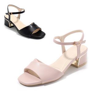 [롯데백화점]세라 C23S417 블랙 핑크 샌들 4CM