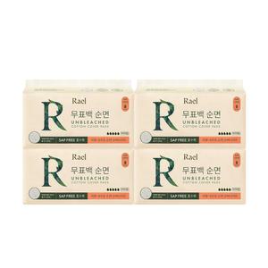 라엘 내추럴 순면 생리대, 오버나이트, 8P, 4개