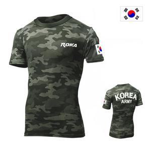 [군헌터] 쿨론 ROKA KOREA 카키 멀티캠 반팔 티셔츠