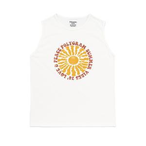 LOVE N PEACE PIGMENT DYED SLEEVELESS (IVORY)