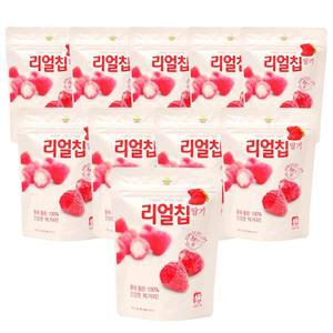 [얌얌노리]리얼칩 딸기 13g x 10개 동결건조 무첨가 과일칩
