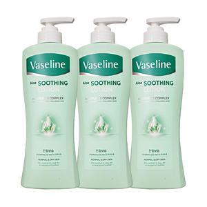 애경 바세린 알로에 수딩 바디로션 진정보습 450ml 3개 크림 각질