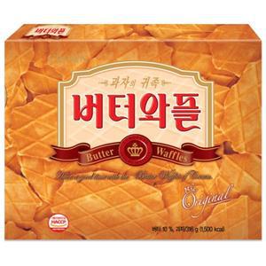 크라운 버터와플 316g 과자/간식/탕비실