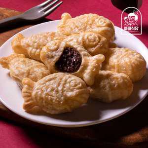 우리쌀 쫀득 통팥 붕어빵 500g 2팩 (40개입)