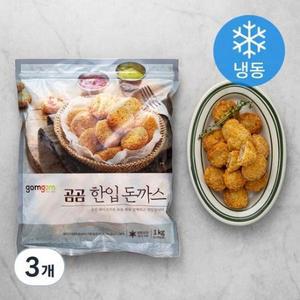 곰곰 한입 돈까스 (냉동), 1kg, 3개 one option