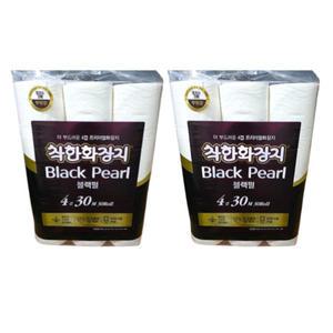 1+1 착한화장지 블랙펄 4겹 30M 30롤 (총60롤)