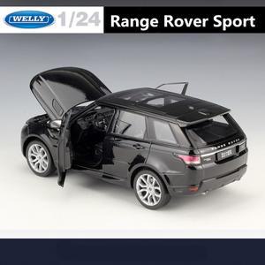 WELLY 1:24 랜드 레인지 로버 스포츠 SUV 합금 자동차 모델 다이캐스트 오프로드 차량 시뮬레이션 어린이