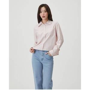 플라스틱아일랜드 BEIGE자수포인트 크롭 블라우스 PR7WB169 658492