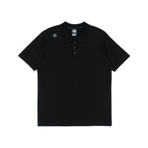 데상트 와펜 니트 폴로 티셔츠 SP221DPS42BLK